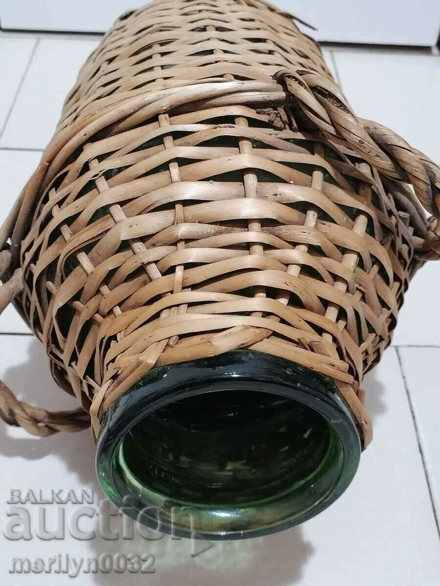 Аукцион Старинен стъклен буркан за трушия ракита камъш Аукцион Старинен стъклен буркан за трушия ракита камъш