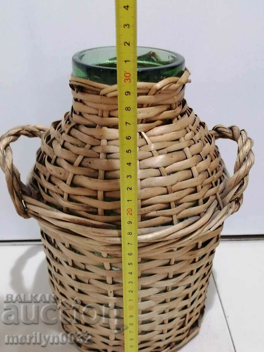 Старинен стъклен буркан за трушия ракита камъш - 5 Старинен стъклен буркан за трушия ракита камъш - 5