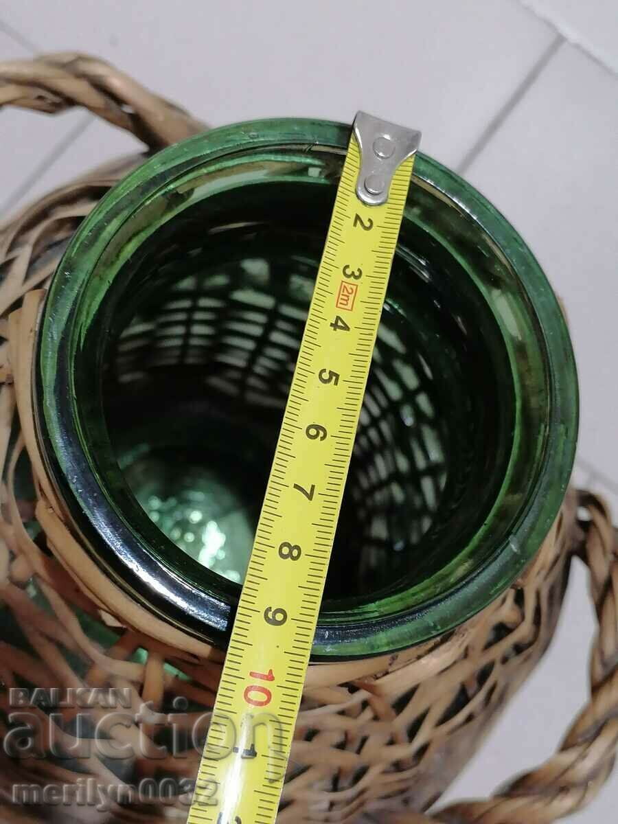 Старинен стъклен буркан за трушия ракита камъш - 6 Старинен стъклен буркан за трушия ракита камъш - 6