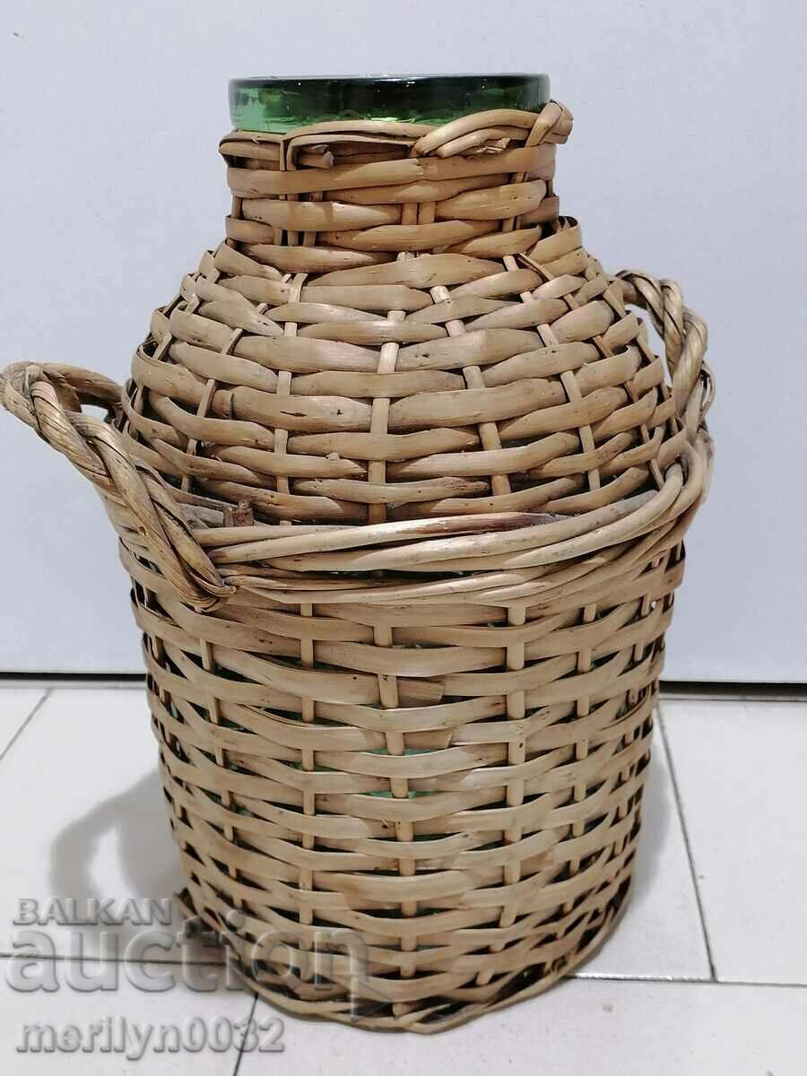 Старинен стъклен буркан за трушия ракита камъш - 7 Старинен стъклен буркан за трушия ракита камъш - 7