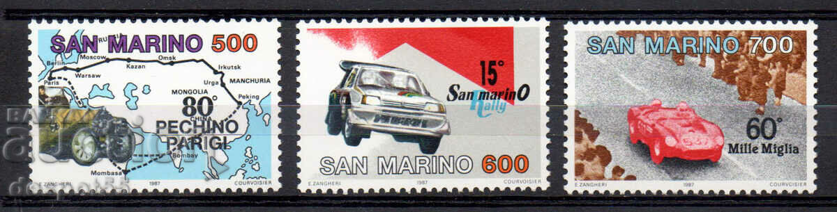 1987. San Marino. Evenimente și aniversari auto.
