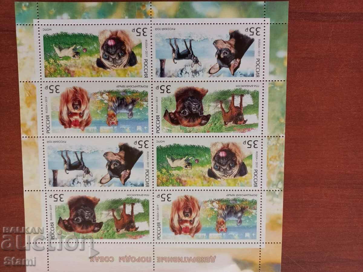 Block stamps Decorative dog breeds, 2019, mint, Russia with price 16.50 BGN | € 8.44 Block stamps Decorative dog breeds, 2019, mint, Russia with price 16.50 BGN | € 8.44