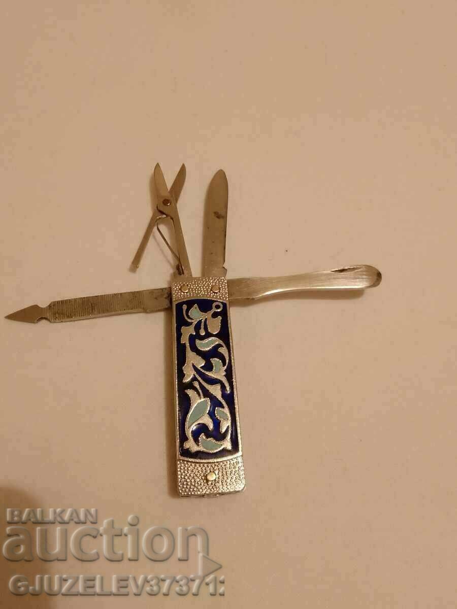 Auction USSR enamel knife, manicure Auction USSR enamel knife, manicure