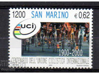 2000. San Marino. 100 de ani de la Uniunea Internațională de Ciclism
