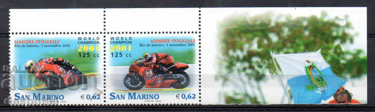 2002. San Marino. Manuel Pojali - Campion Mondial.