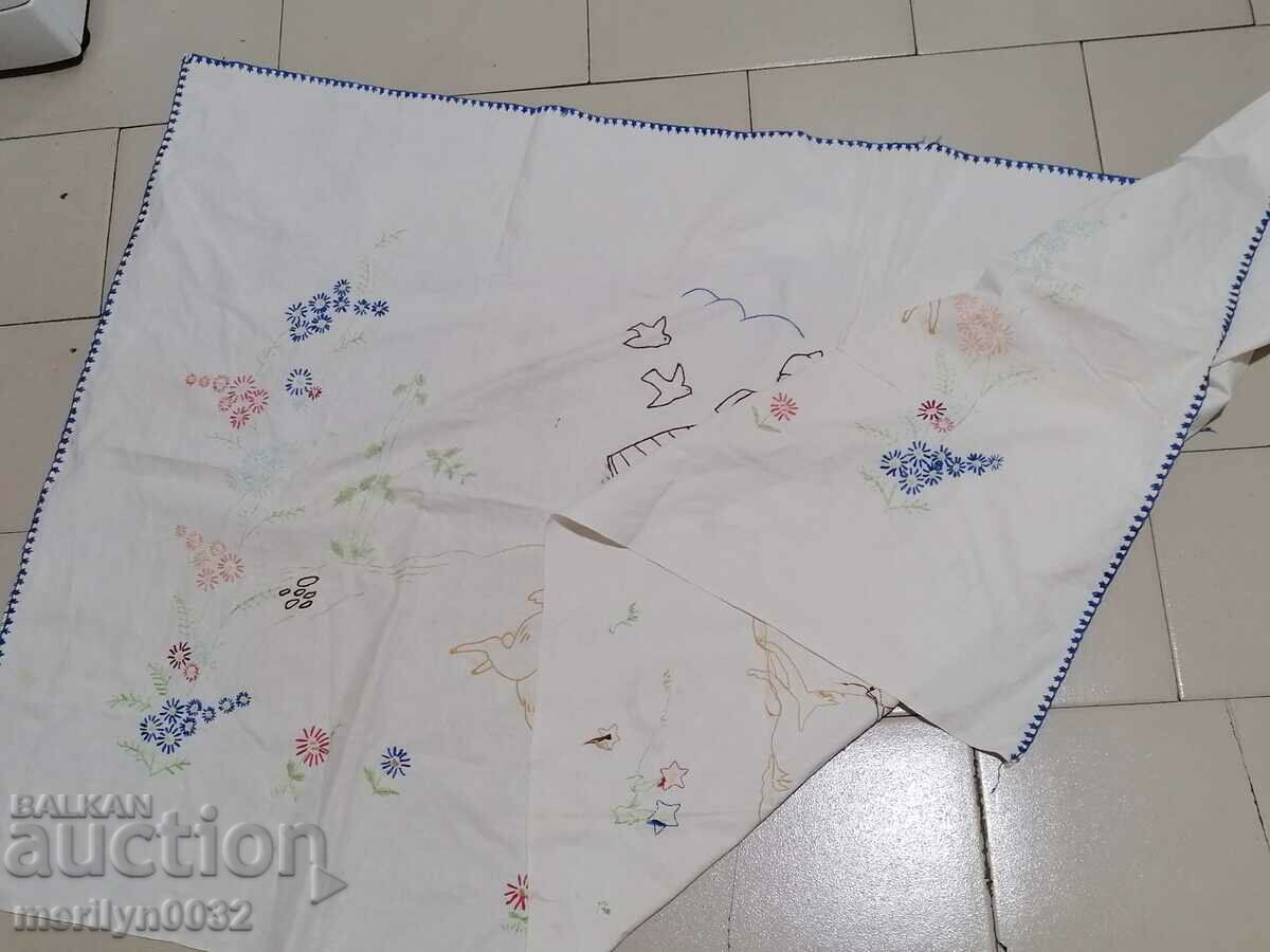 Old embroidered tablecloth mile Bulgarian embroidery carpet - 6 Old embroidered tablecloth mile Bulgarian embroidery carpet - 6