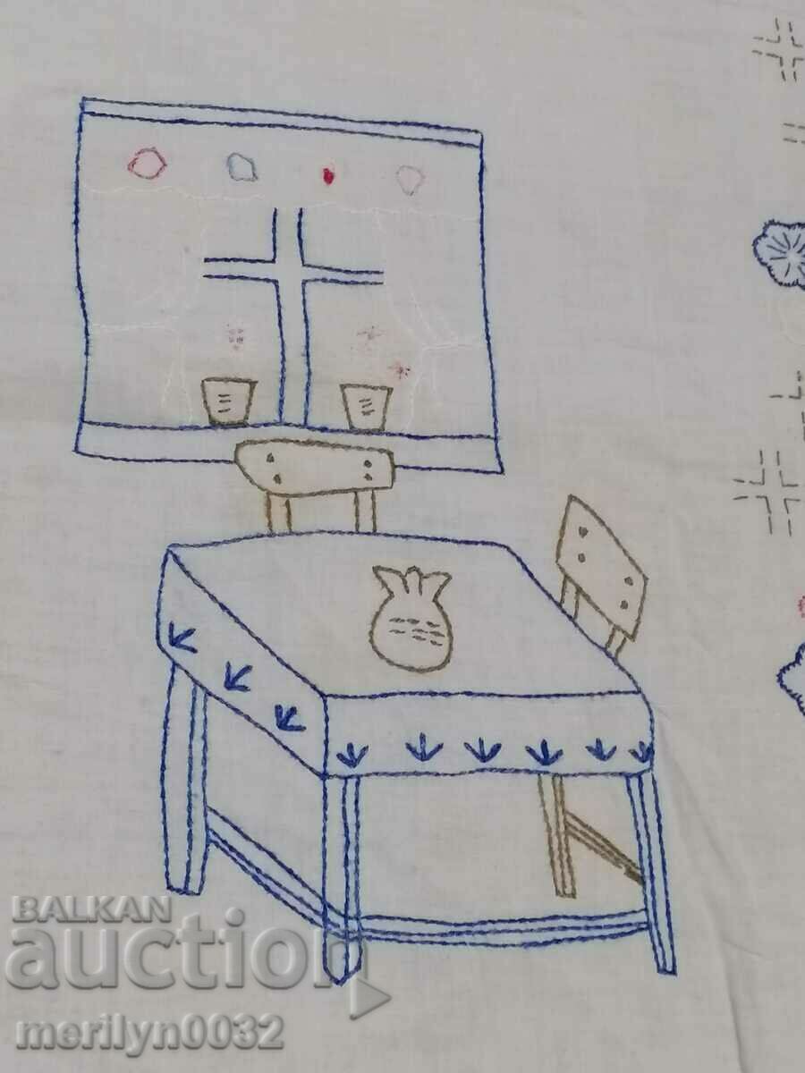 Delivery of Old embroidered cloth tablecloth Bulgarian embroidery carpet Delivery of Old embroidered cloth tablecloth Bulgarian embroidery carpet