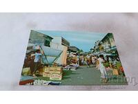 Postcard Singapore Market Scene