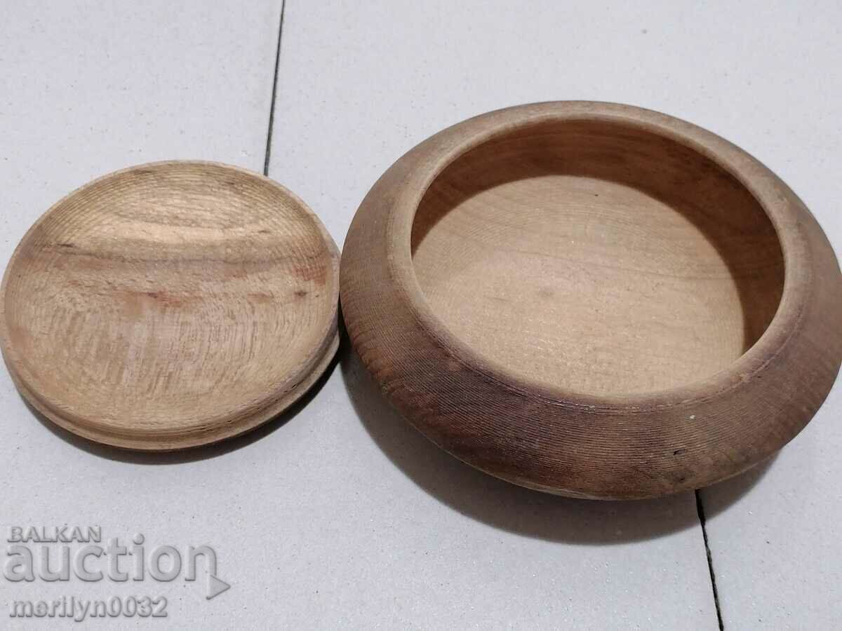 Auction Wooden bowl bowl with lid, bowl wooden primitive Auction Wooden bowl bowl with lid, bowl wooden primitive