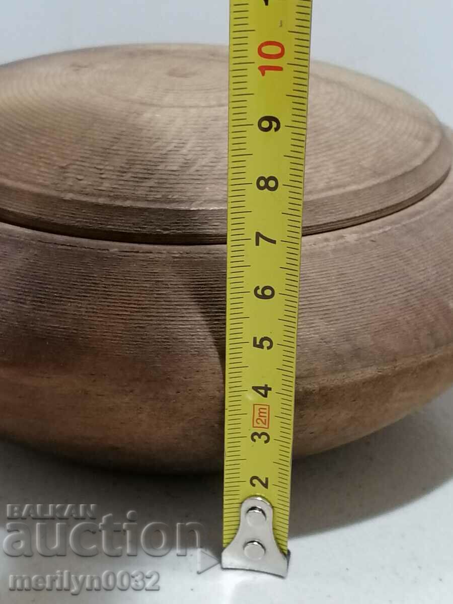 Wooden bowl bowl with lid, bowl wooden primitive - 6 Wooden bowl bowl with lid, bowl wooden primitive - 6