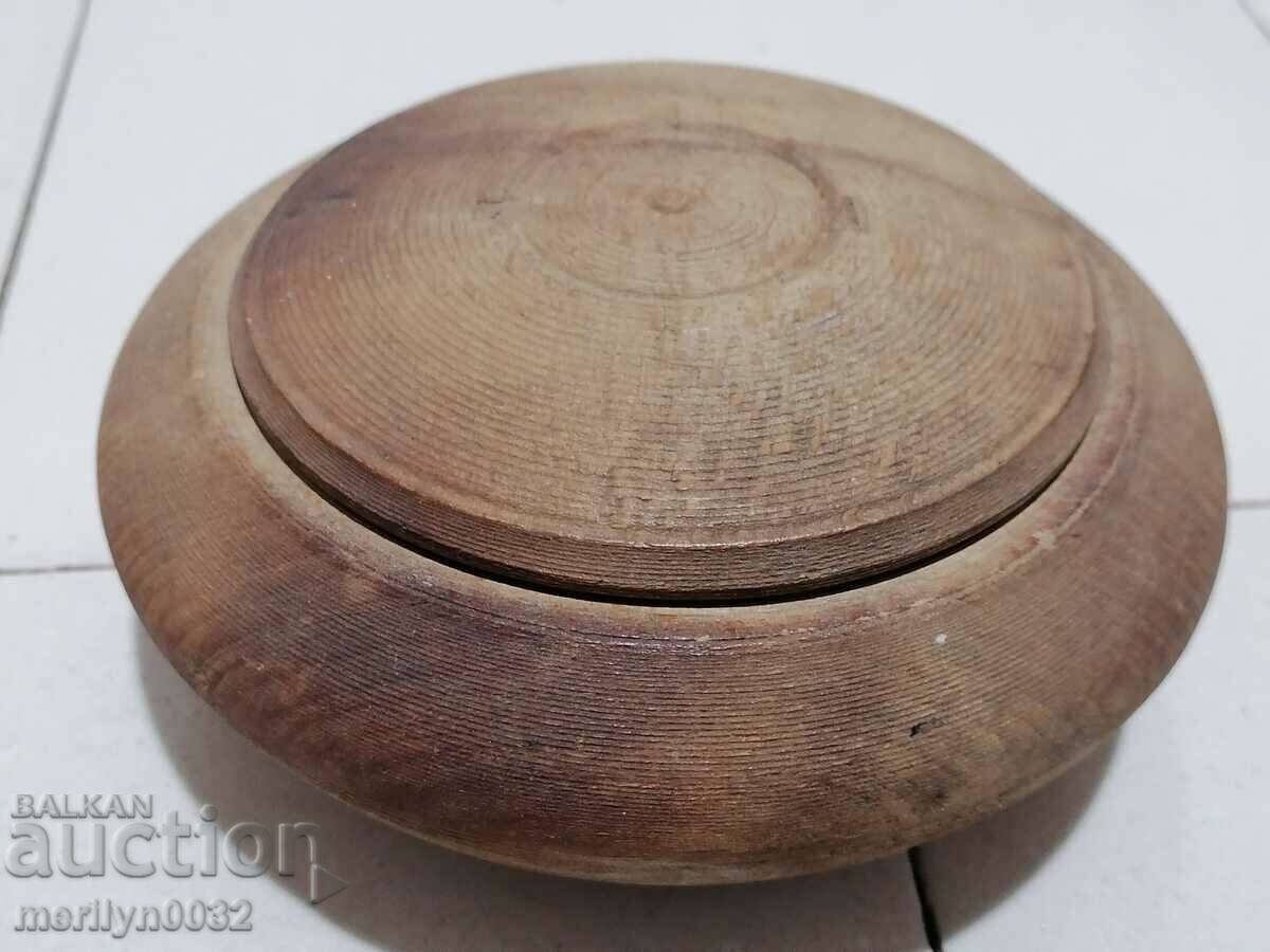 Wooden bowl bowl with lid, bowl wooden primitive - 7 Wooden bowl bowl with lid, bowl wooden primitive - 7