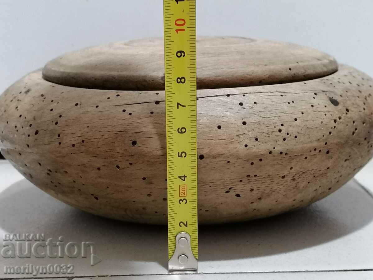 Wooden bowl bowl with lid, bowl wooden primitive - 5 Wooden bowl bowl with lid, bowl wooden primitive - 5