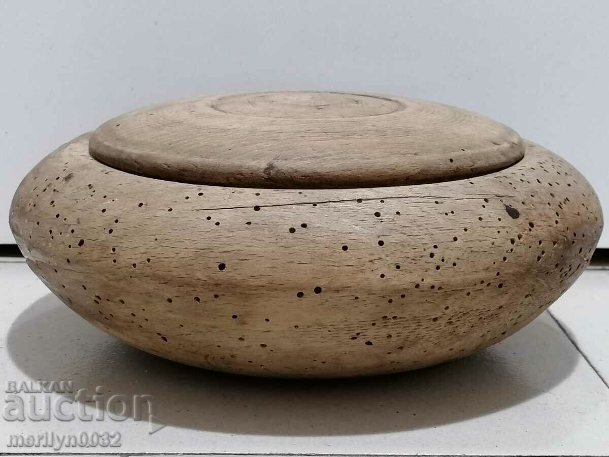 Wooden bowl bowl with lid, bowl wooden primitive Wooden bowl bowl with lid, bowl wooden primitive