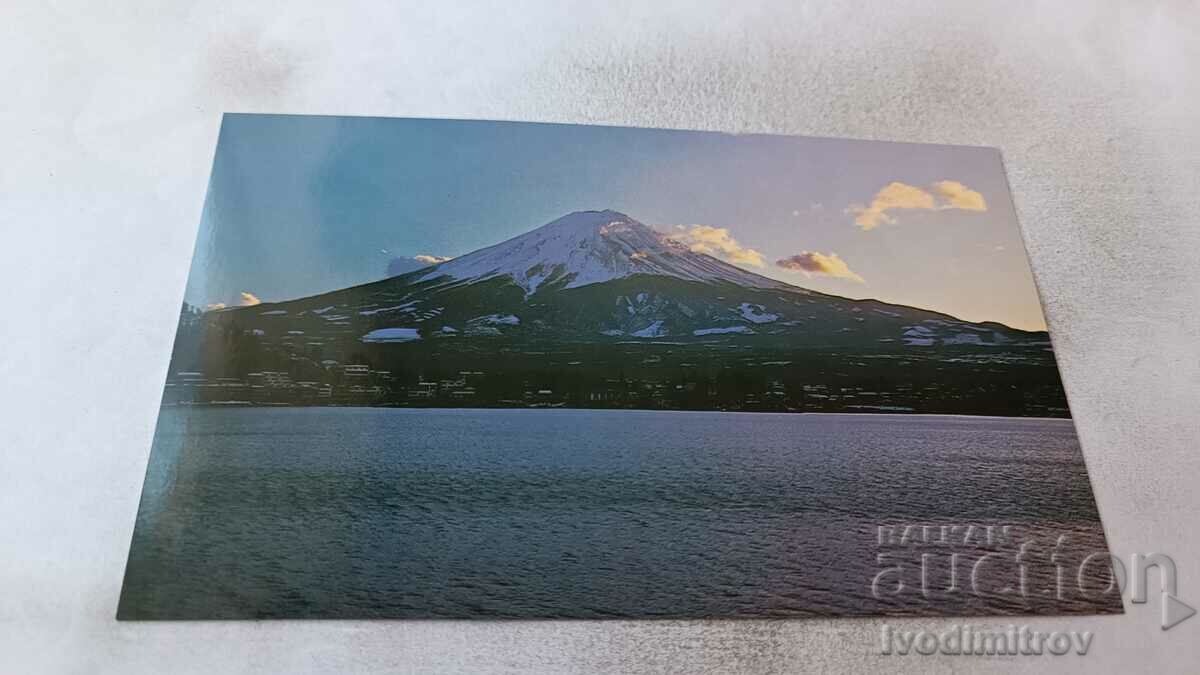 Καρτ ποστάλ Lake Kawaguchi Ηλιοβασίλεμα στο Mt. Φούτζι