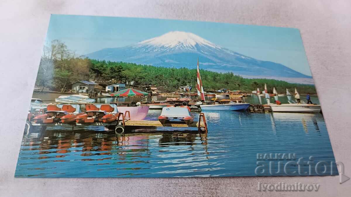 Postcard Mt. Fuji and Lake Yamanaka