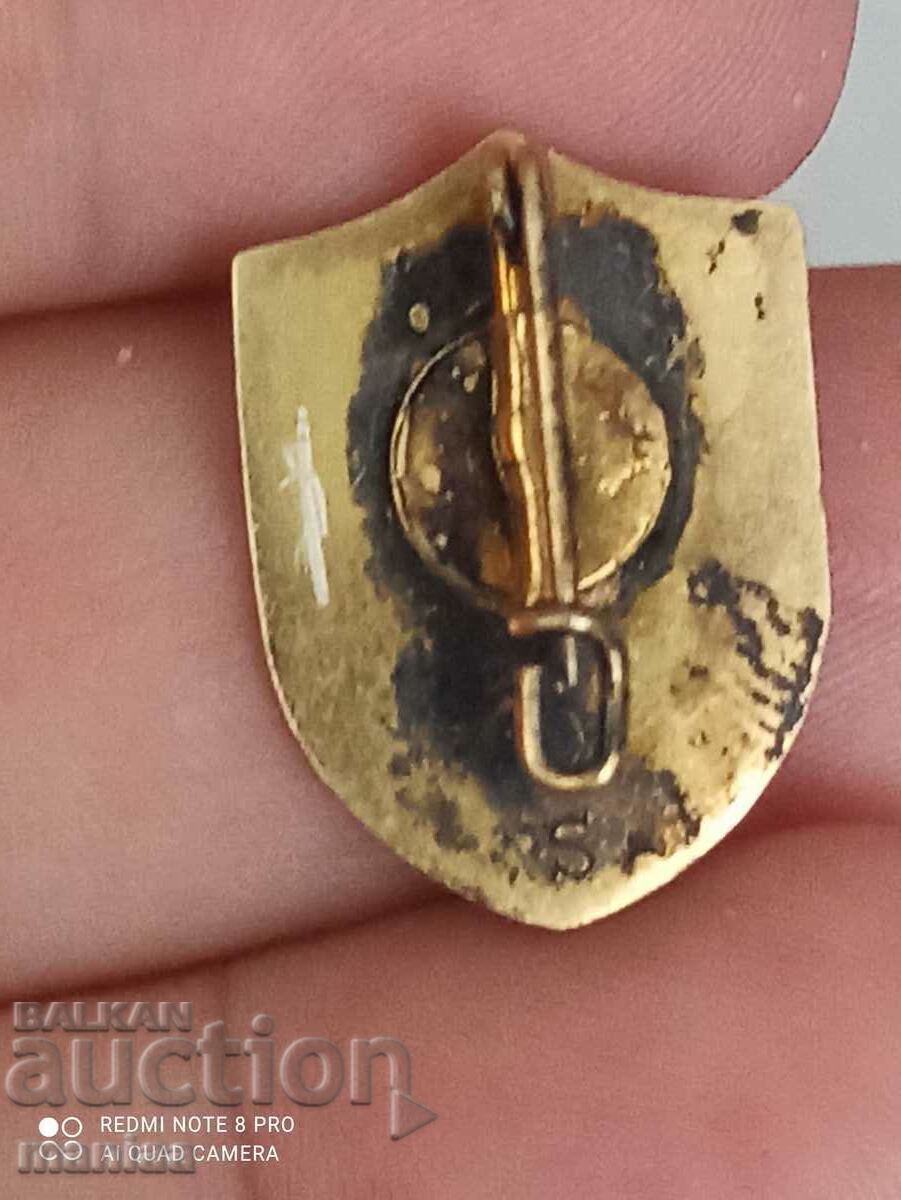 Norwegian silver military badge with the benefit - 5 Norwegian silver military badge with the benefit - 5