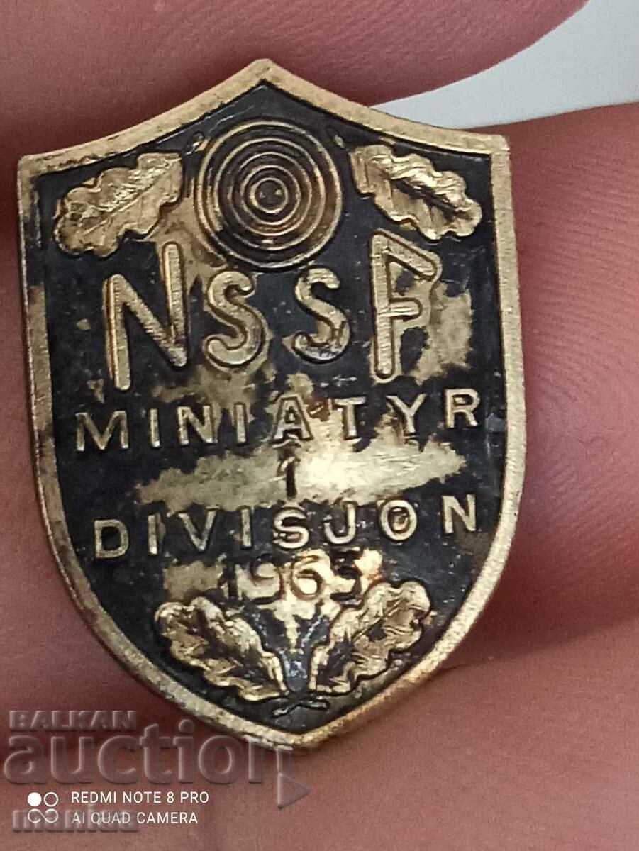 Auction Norwegian silver military badge with the benefit Auction Norwegian silver military badge with the benefit