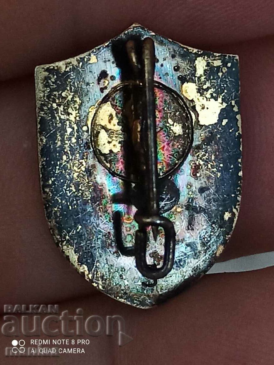 Norwegian silver military badge with the benefit - 5 Norwegian silver military badge with the benefit - 5