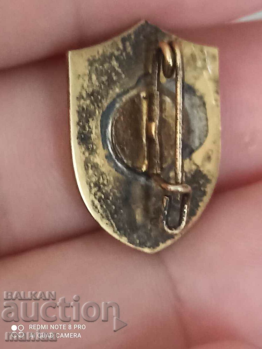 Norwegian silver military badge with the benefit - 5