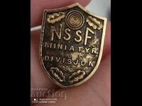 Norwegian silver military badge with the benefit