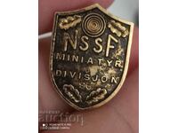 Norwegian silver military badge with the benefit