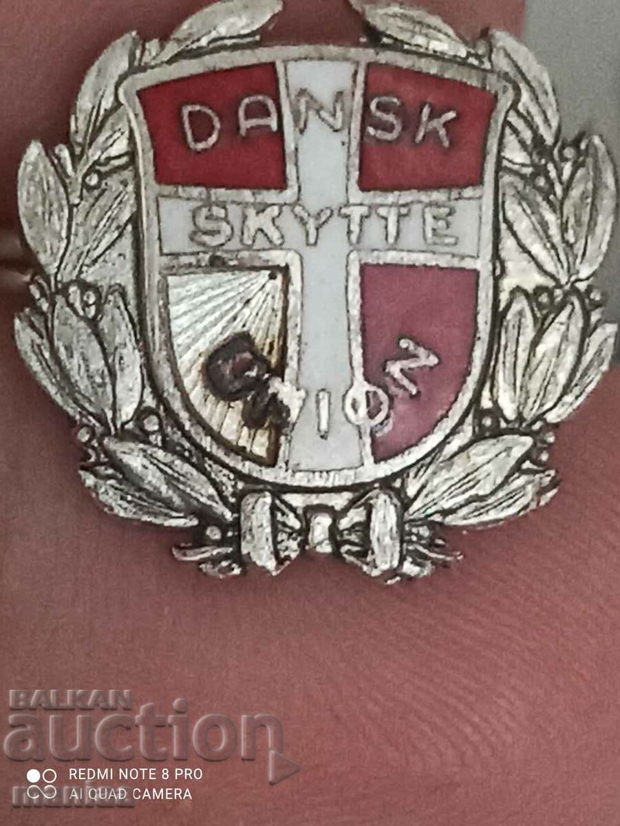 Eșantion de insignă daneză de argint 925