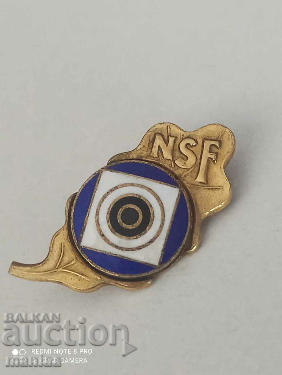 Auction Military silver badge with enamel and gilt Auction Military silver badge with enamel and gilt