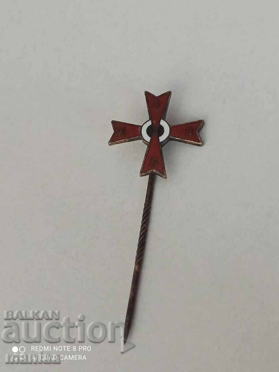 Military silver badge with enamel and gilt - 5 Military silver badge with enamel and gilt - 5