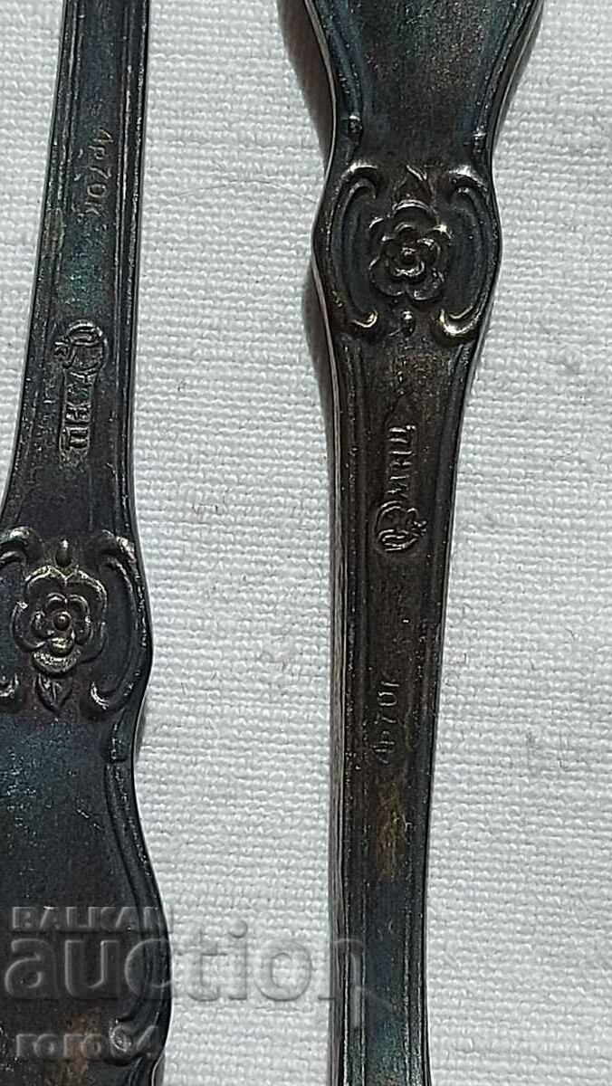 BEAUTIFUL OLD RUSSIAN SPOONS - MNC - 5 BEAUTIFUL OLD RUSSIAN SPOONS - MNC - 5