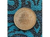 Silver coin 1 Mark - Wilhelm II, matrix gloss