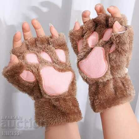 Cat's paw fingerless gloves, women's winter gloves with price 16.00 BGN | € 8.18 Cat's paw fingerless gloves, women's winter gloves with price 16.00 BGN | € 8.18