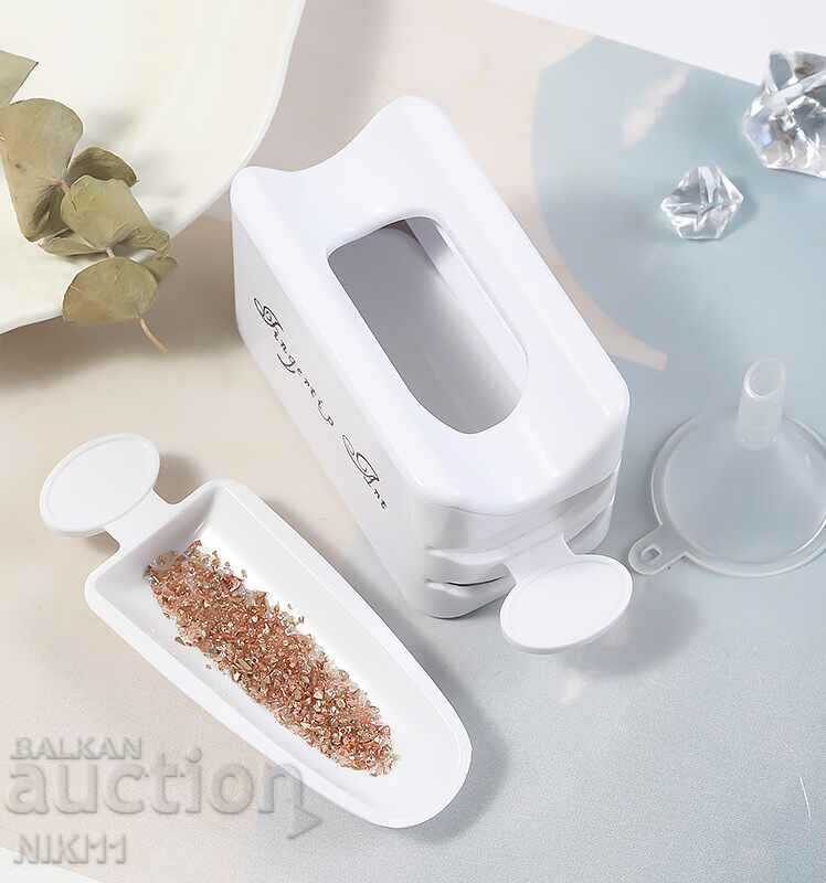 Auction Box for storing dust, stones for manicure nails Auction Box for storing dust, stones for manicure nails