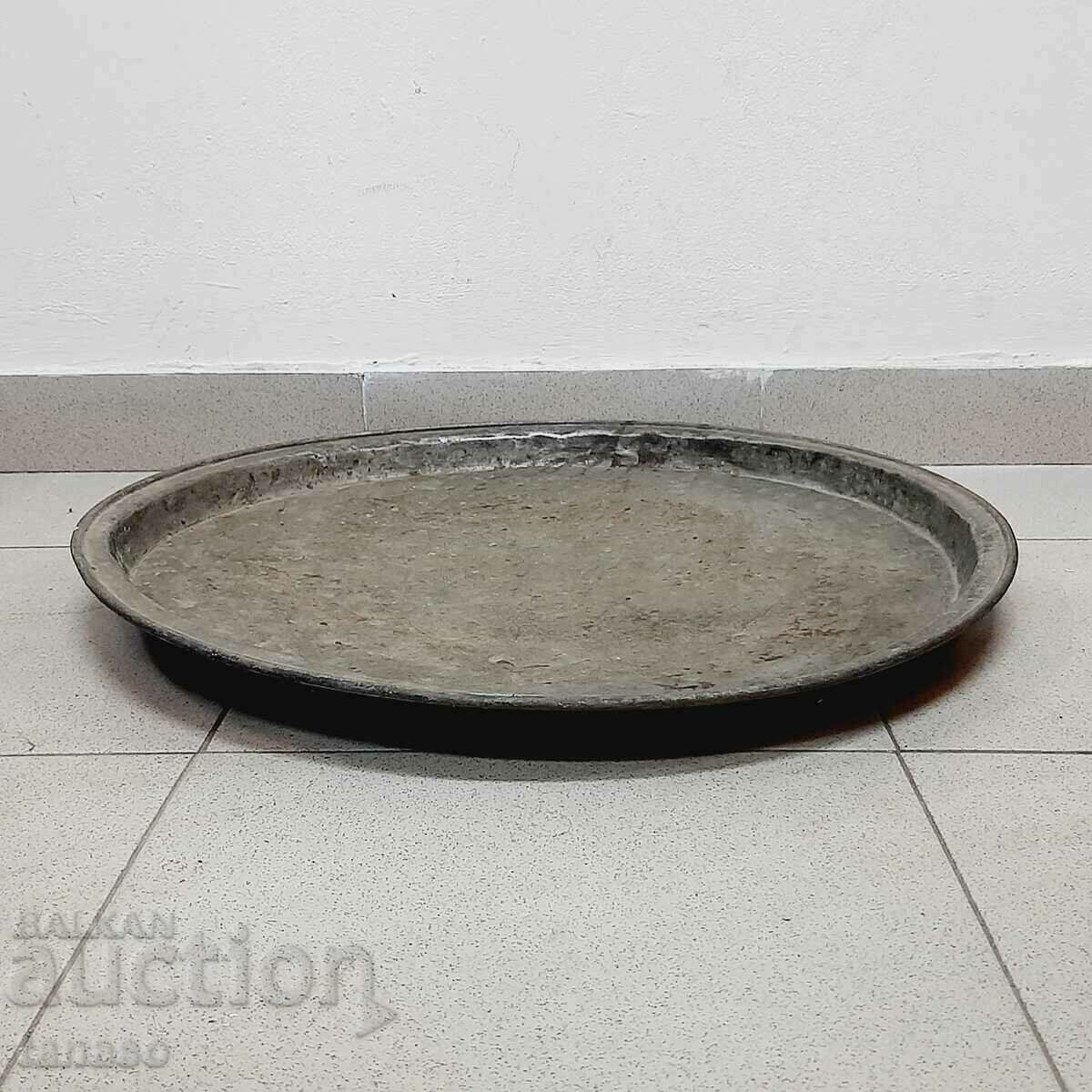 Delivery of Antique copper, tinned large baking pan for banitsa (10.5)