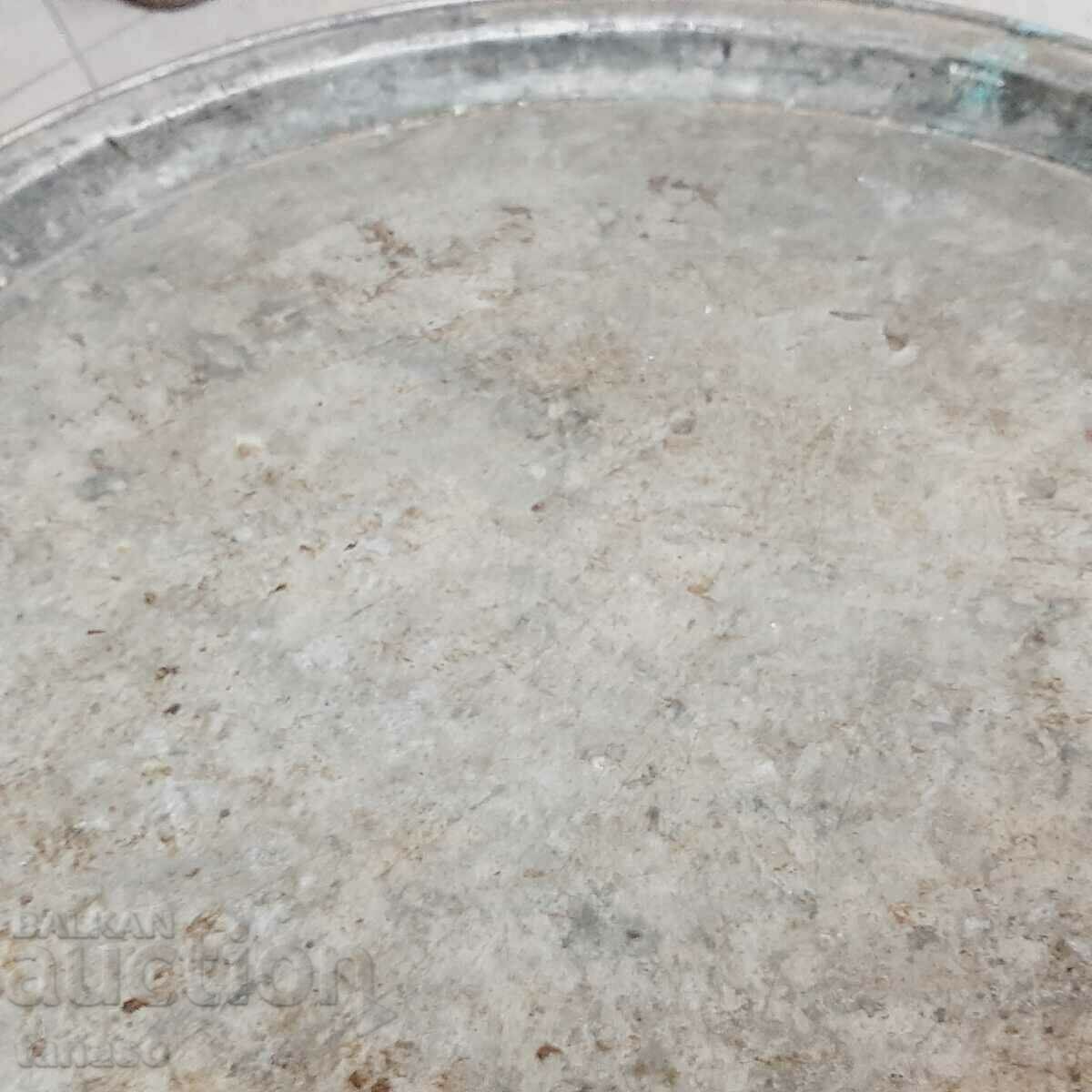 Antique copper, tinned large baking pan for banitsa (10.5) - 7