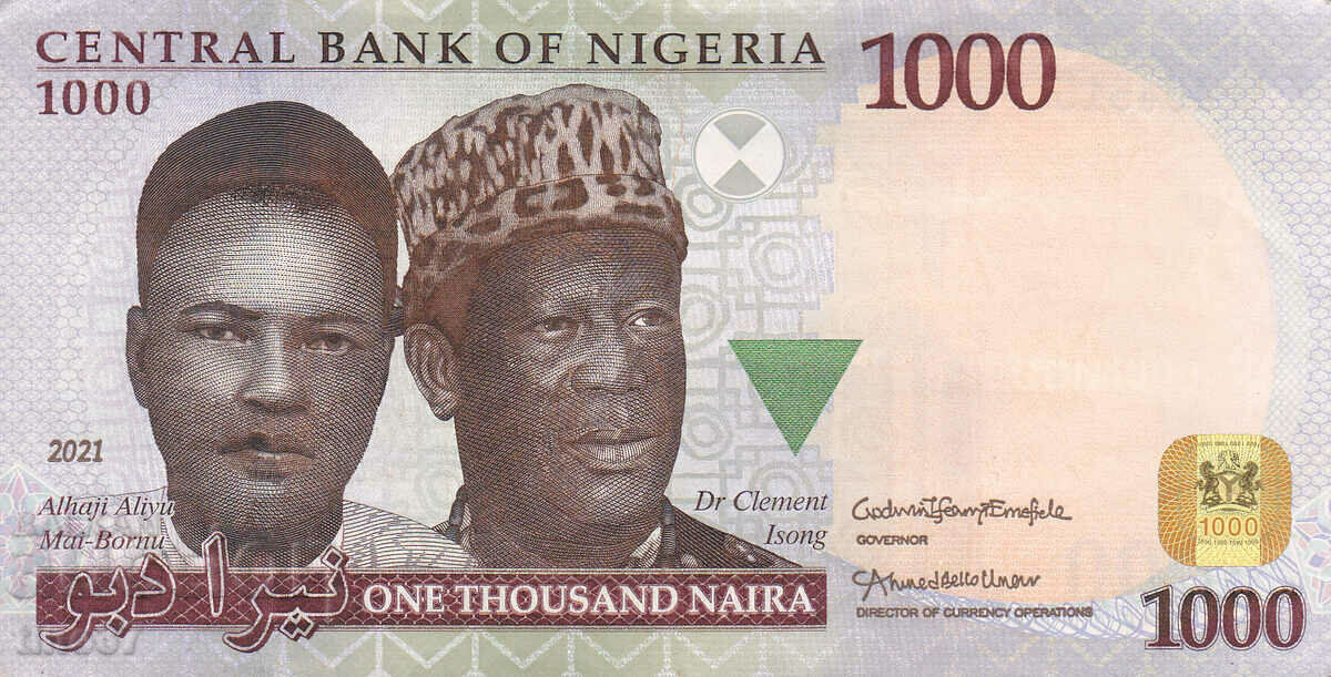 tino37- NIGERIA - 1000 NAIRA - 2021 - XF with price 9.50 BGN | € 4.86 tino37- NIGERIA - 1000 NAIRA - 2021 - XF with price 9.50 BGN | € 4.86