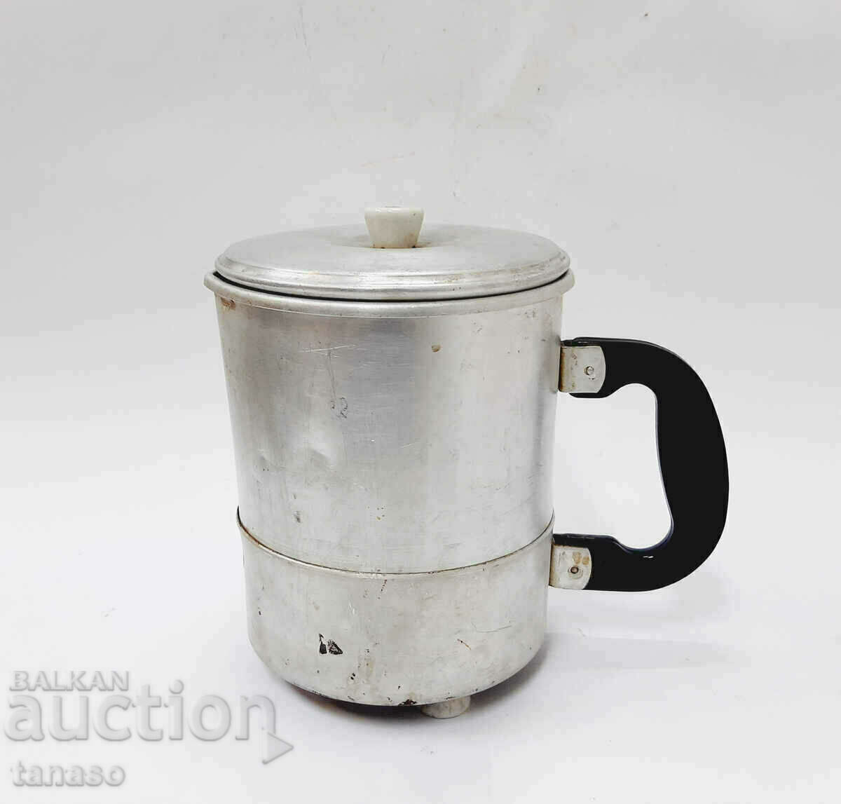 Old electric aluminum milk kettle(7.5)