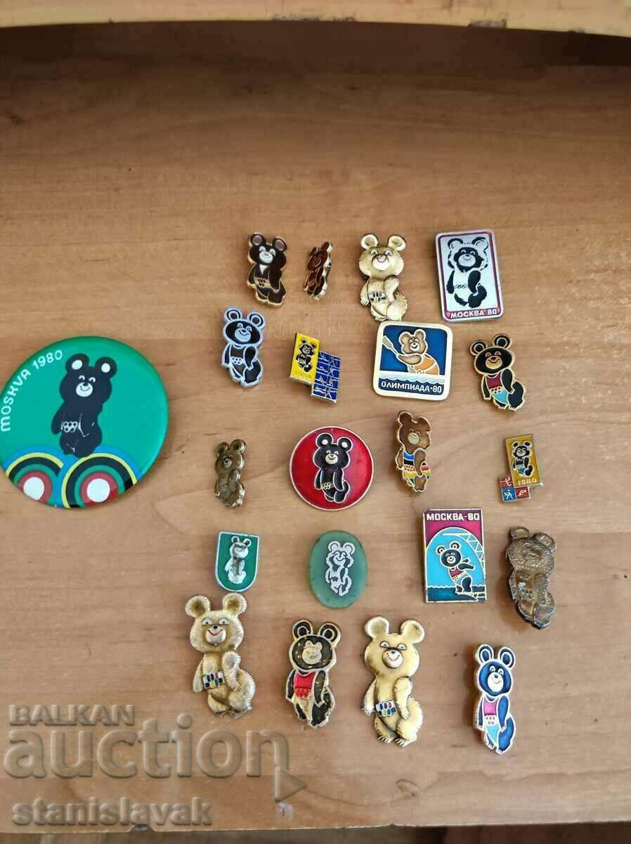 Moscow 80 Olympics badges collection