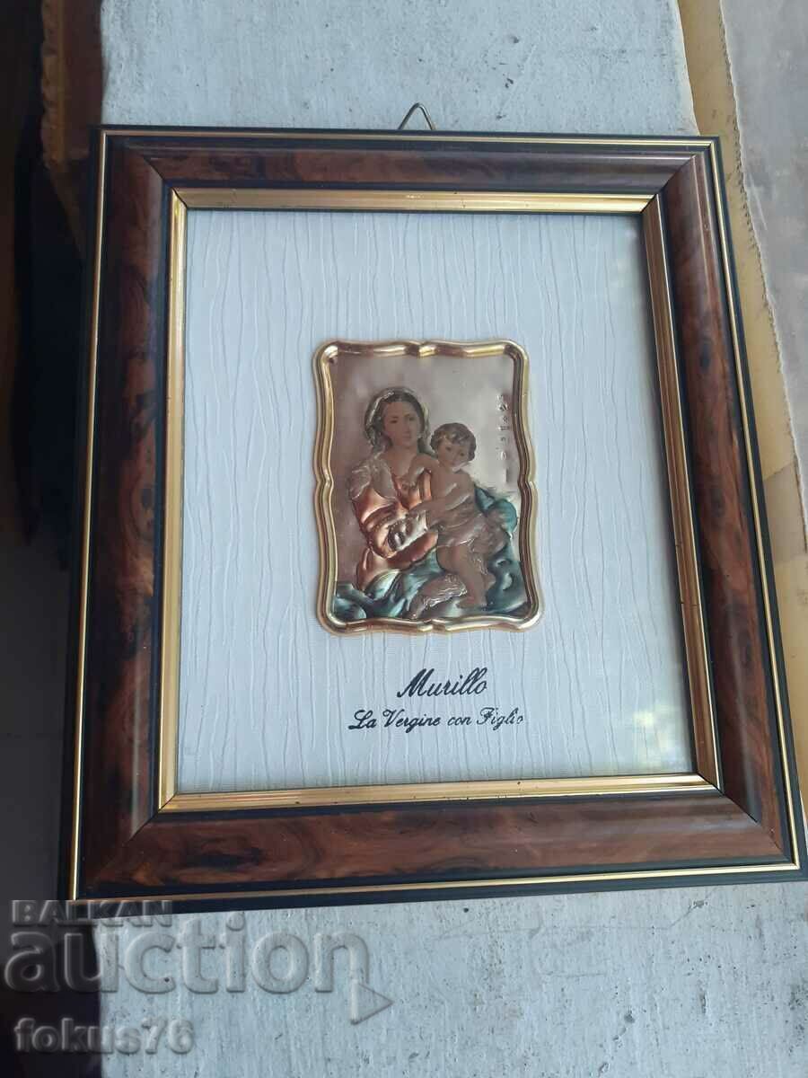 Ανάγλυφη ασημένια εικόνα με πιστοποιητικό με τιμή 49.00 BGN | € 25.05 Ανάγλυφη ασημένια εικόνα με πιστοποιητικό με τιμή 49.00 BGN | € 25.05