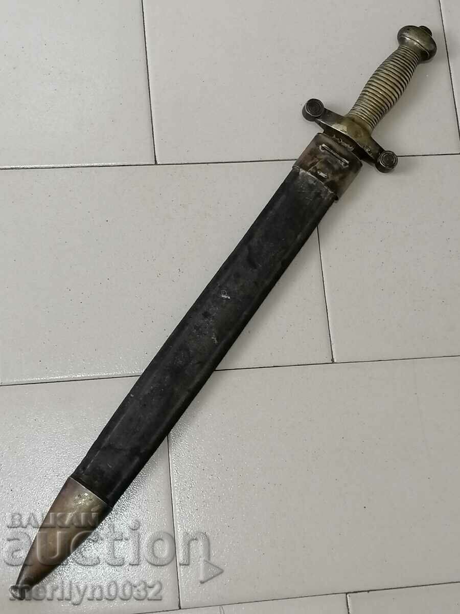 Auction  French infantry cleaver with kaniya saber knife bayonet dagger blade