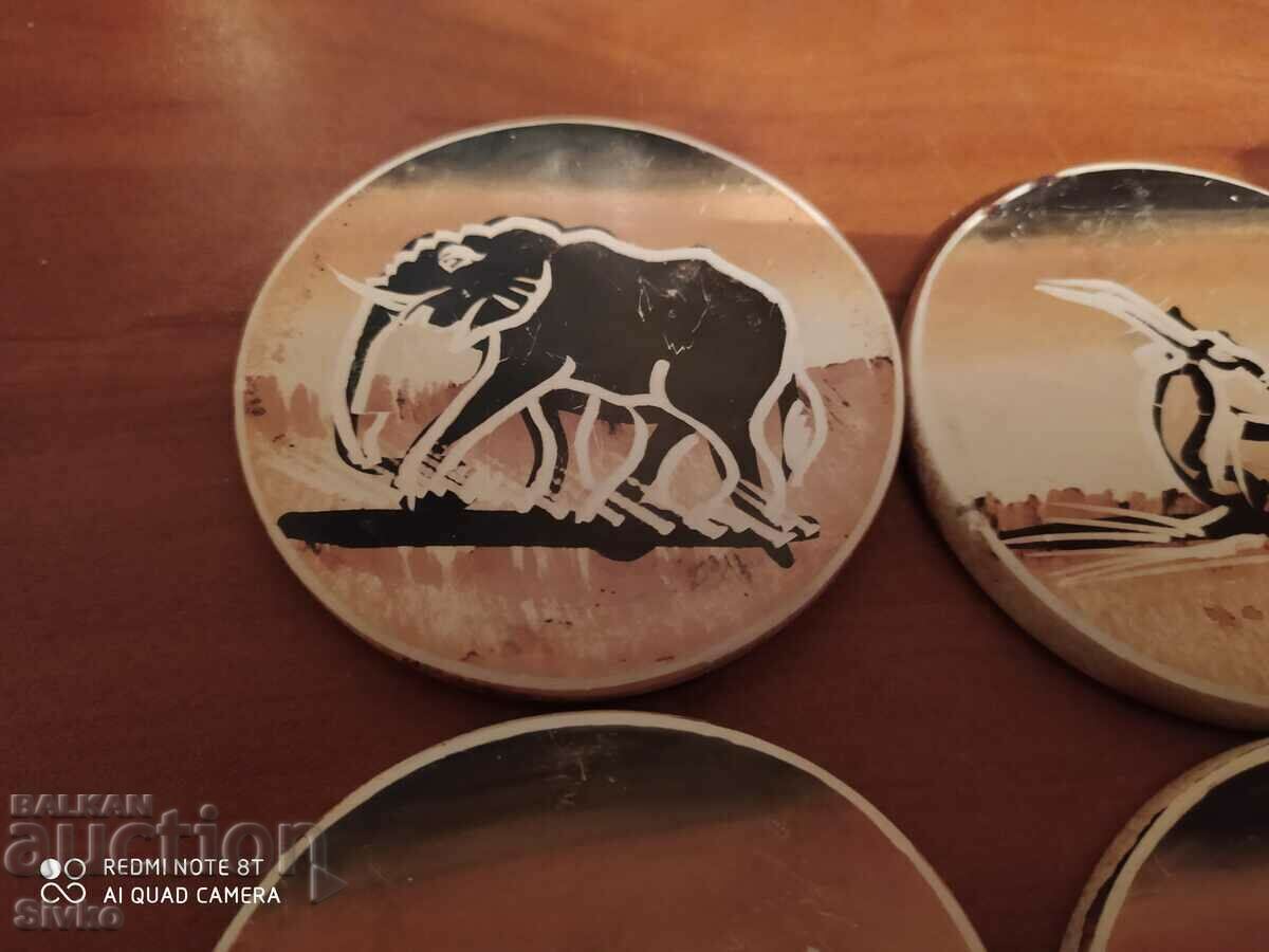 Coasters African animals ceramics with price 4.99 BGN | € 2.55