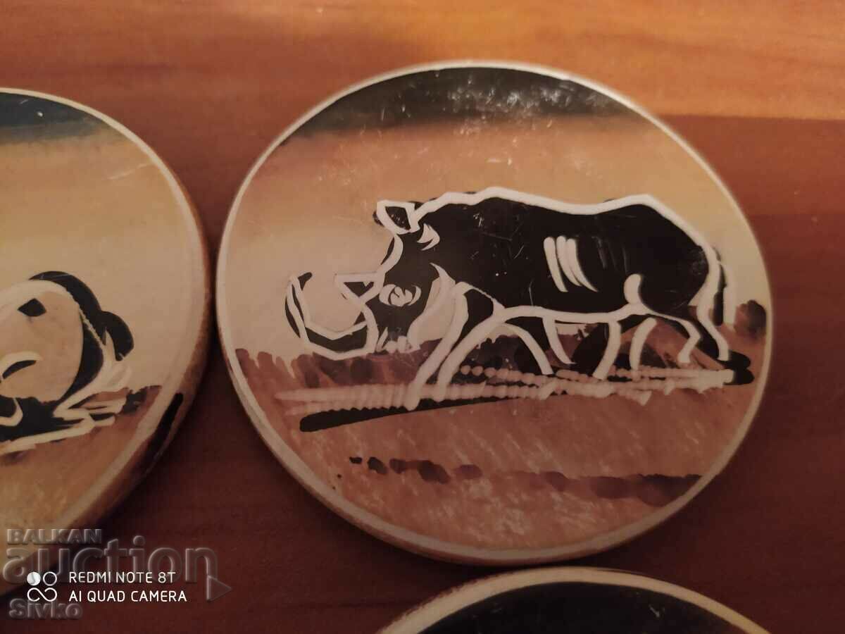 Delivery of Coasters African animals ceramics