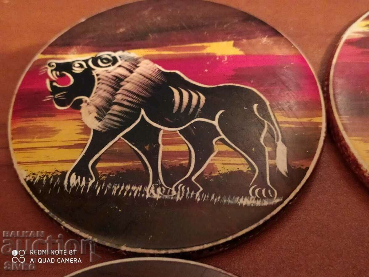 Auction  Coasters Africa massive and heavy