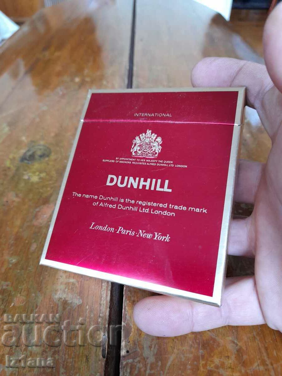An old Dunhill cigarette box