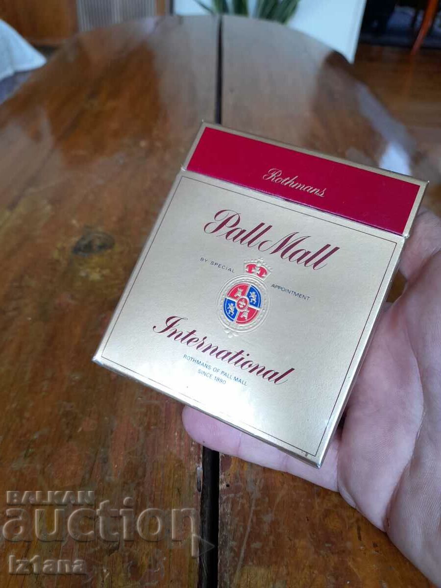 An old Pall Mall cigarette box