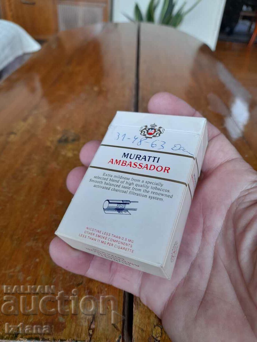 An old box of Muratti cigarettes with price 12.00 BGN | € 6.14 An old box of Muratti cigarettes with price 12.00 BGN | € 6.14