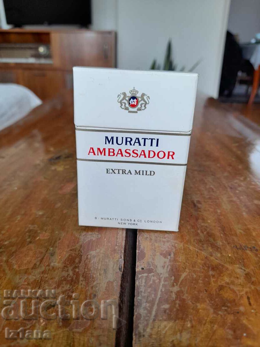 An old box of Muratti cigarettes