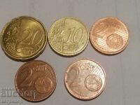 лот 5бр. евро монети Естония и Литва