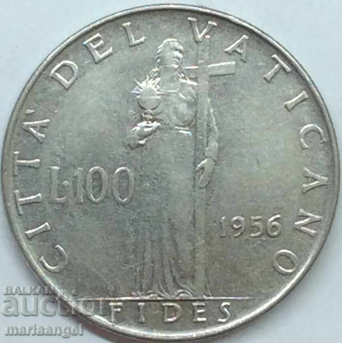 100 lire 1956 Vatican