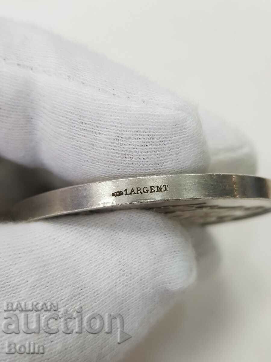 Rare French silver table medal 1905-1906 89 gr. - 6