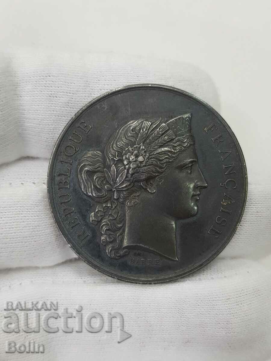 Auction A beautiful 1877 French silver table medal. Auction A beautiful 1877 French silver table medal.